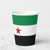 Gobelets En Papier Drapeau de la Syrie (Verso)