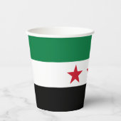 Gobelets En Papier Drapeau de la Syrie (Recto)
