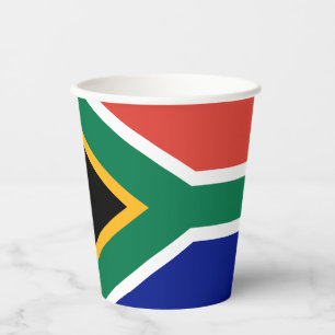 Gobelets En Papier Drapeau de l'Afrique du Sud