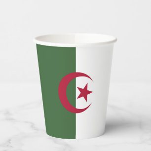 Gobelets En Papier Drapeau de l'Algérie