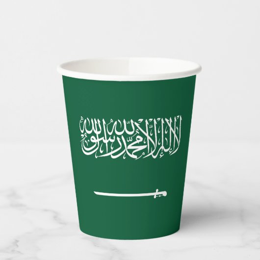 Gobelets En Papier Drapeau de l'Arabie saoudite (Gauche)
