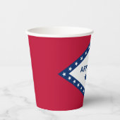 Gobelets En Papier Drapeau de l'Arkansas (Recto)