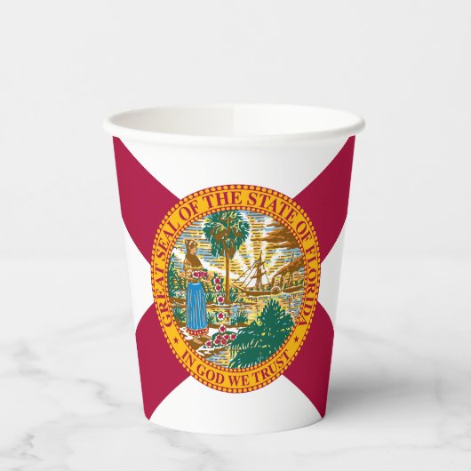 Gobelets En Papier Drapeau de l'État de Floride (Gauche)