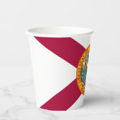 Gobelets En Papier Drapeau de l'État de Floride (Recto)