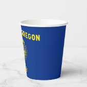 Gobelets En Papier Drapeau de l'État de l'Oregon (Verso)