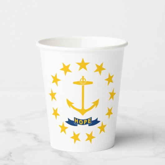 Gobelets En Papier Drapeau de l'État de Rhode Island (Gauche)