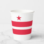 Gobelets En Papier Drapeau de l'État de Washington DC (Verso)