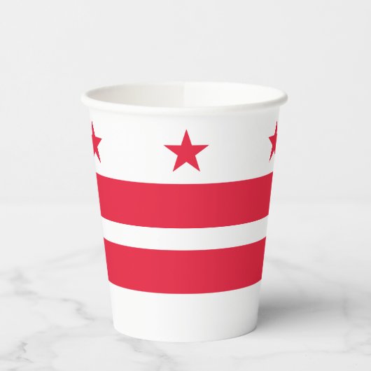 Gobelets En Papier Drapeau de l'État de Washington DC (Gauche)