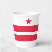 Gobelets En Papier Drapeau de l'État de Washington DC (Recto)