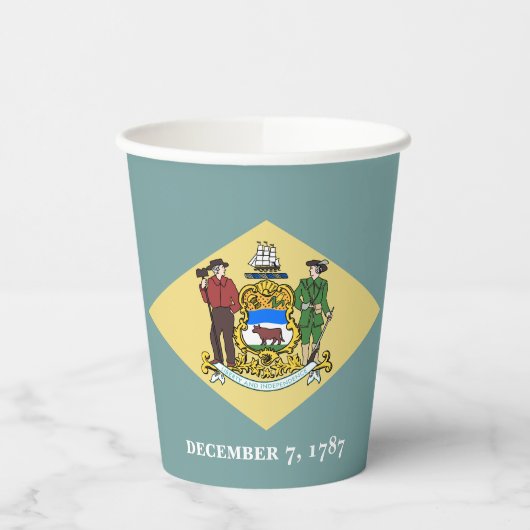Gobelets En Papier Drapeau de l'État du Delaware (Gauche)