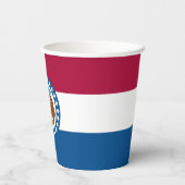 Gobelets En Papier Drapeau de l'État du Missouri (Verso)