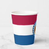 Gobelets En Papier Drapeau de l'État du Missouri (Recto)
