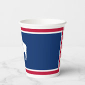 Gobelets En Papier Drapeau de l'État du Wyoming (Verso)