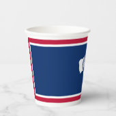 Gobelets En Papier Drapeau de l'État du Wyoming (Recto)