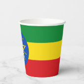 Gobelets En Papier Drapeau de l'Éthiopie (Verso)