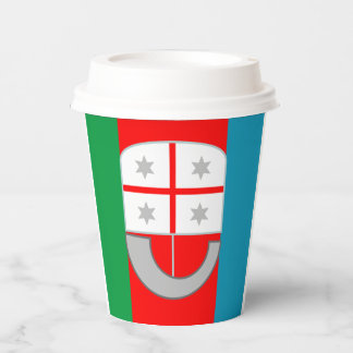 Gobelets En Papier Drapeau de Ligurie (Italie)
