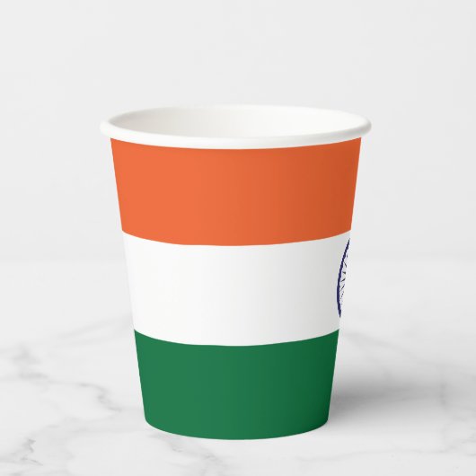 Gobelets En Papier Drapeau de l'Inde (Recto)