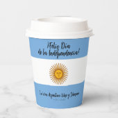 Gobelets En Papier Drapeau de l'indépendance de l'Argentine (Verso)