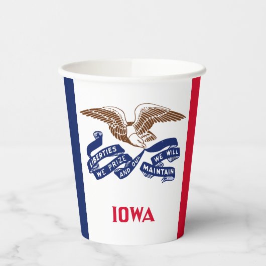 Gobelets En Papier Drapeau de l'Iowa (Gauche)