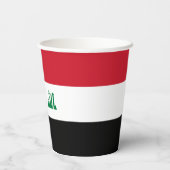Gobelets En Papier Drapeau de l'Irak (Verso)