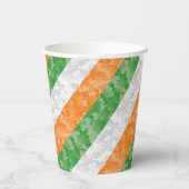 Gobelets En Papier Drapeau de l'Irlande avec motif shamrock (Verso)