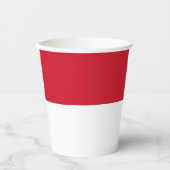 Gobelets En Papier Drapeau de Monaco (Recto)