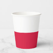 Gobelets En Papier Drapeau de Pologne (Recto)