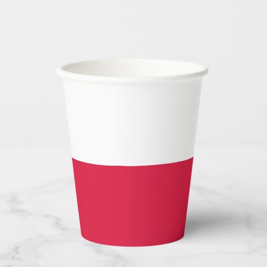 Gobelets En Papier Drapeau de Pologne (Recto)