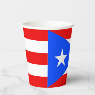 Gobelets En Papier Drapeau de Porto Rico