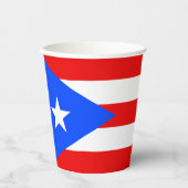 Gobelets En Papier Drapeau de Porto Rico (Recto)