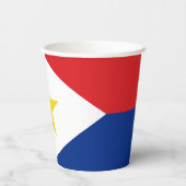 Gobelets En Papier Drapeau de Saba (Verso)