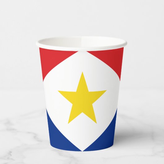 Gobelets En Papier Drapeau de Saba (Gauche)