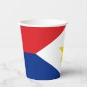 Gobelets En Papier Drapeau de Saba (Recto)