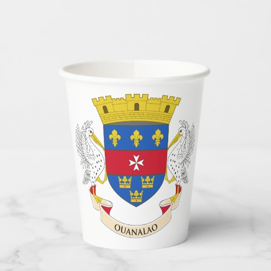 Gobelets En Papier Drapeau de Saint-Barthélemy (Gauche)