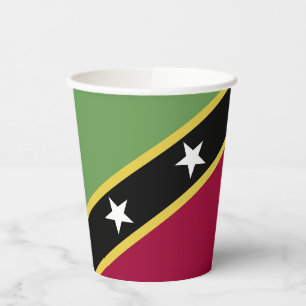 Gobelets En Papier Drapeau de Saint-Kitts-et-Nevis