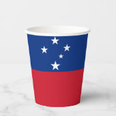 Gobelets En Papier Drapeau de Samoa (Recto)