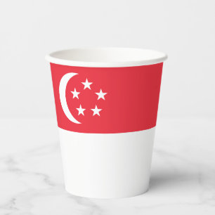 Gobelets En Papier Drapeau de Singapour