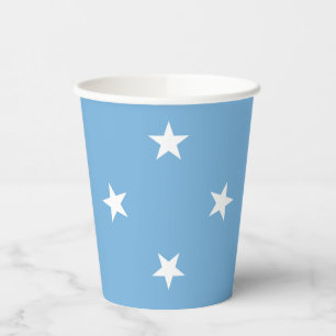 Gobelets En Papier Drapeau des États fédérés de Micronésie