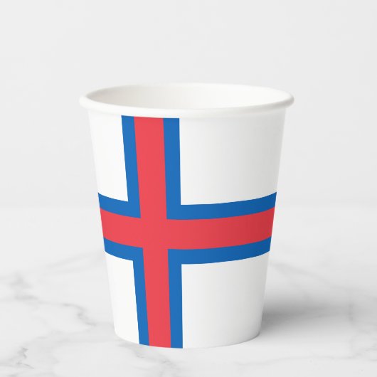 Gobelets En Papier Drapeau des îles Féroé (Recto)