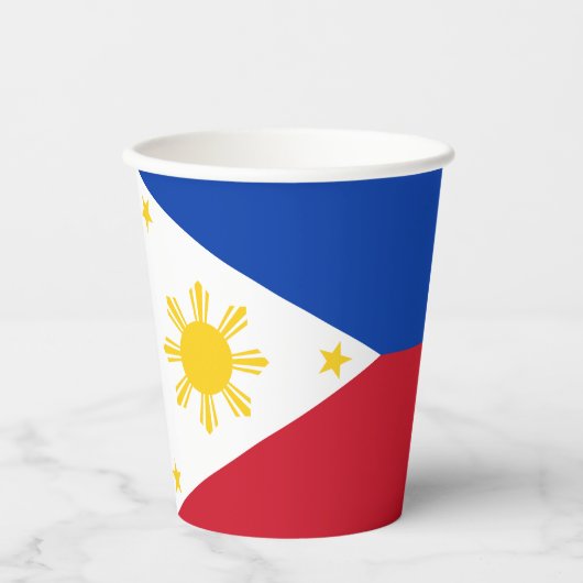 Gobelets En Papier Drapeau des Philippines (Recto)