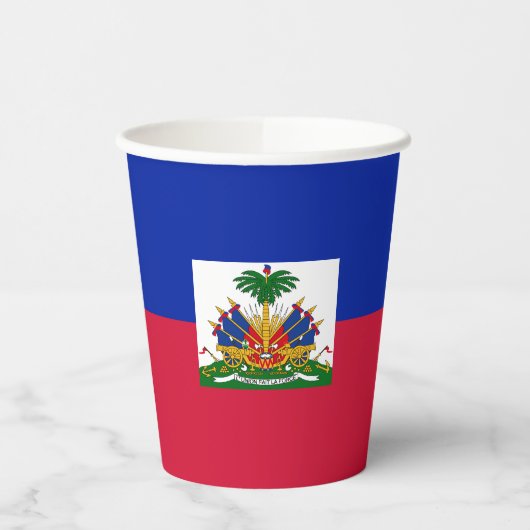 Gobelets En Papier Drapeau d'Haïti (Gauche)