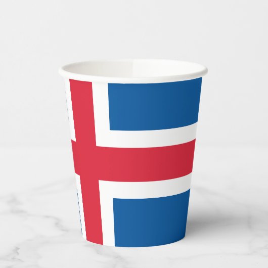 Gobelets En Papier Drapeau d'Islande (Gauche)