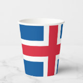 Gobelets En Papier Drapeau d'Islande (Recto)