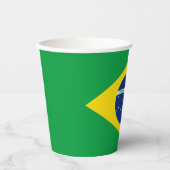 Gobelets En Papier Drapeau du Brésil patriotique (Recto)