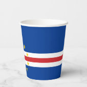 Gobelets En Papier Drapeau du Cap-Vert (Verso)