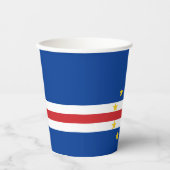 Gobelets En Papier Drapeau du Cap-Vert (Recto)