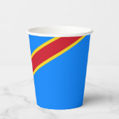 Gobelets En Papier Drapeau du Congo Kinshasa (Verso)