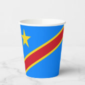 Gobelets En Papier Drapeau du Congo Kinshasa (Gauche)