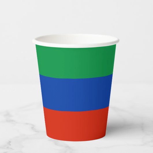 Gobelets En Papier Drapeau du Daghestan (Recto)