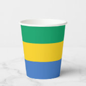 Gobelets En Papier Drapeau du Gabon (Verso)